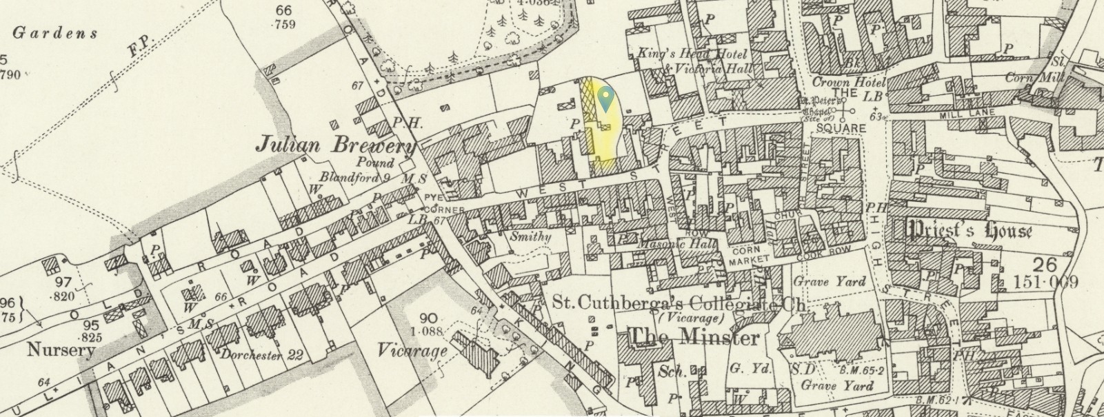 OS 25 Wimborne Minster Tithe Map Plot 73 A