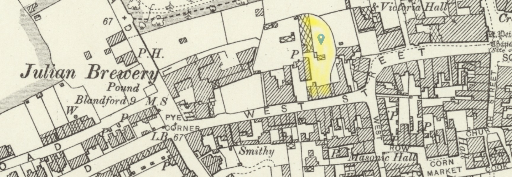 OS 25 Wimborne Minster Tithe Map Plot 73 B