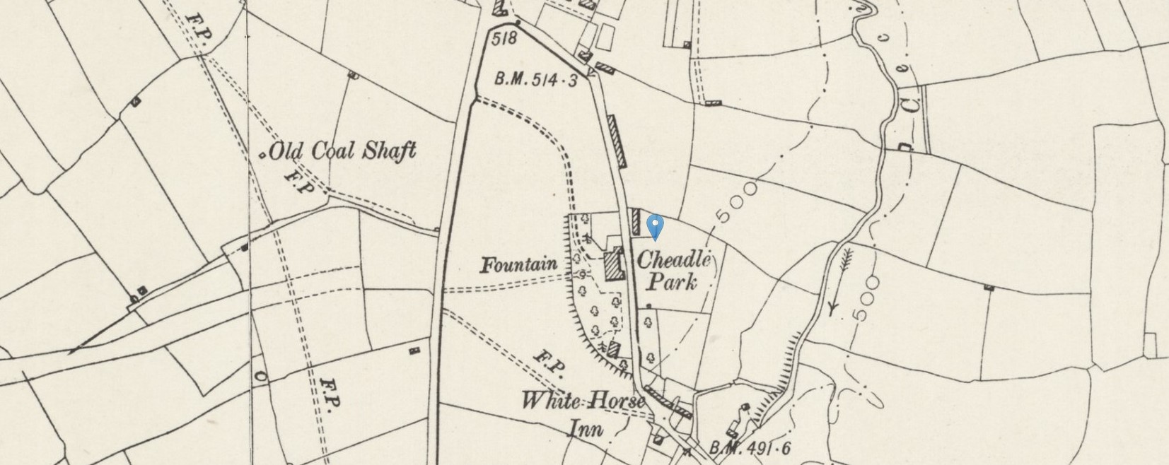 OS 6 Map Cheadle Park