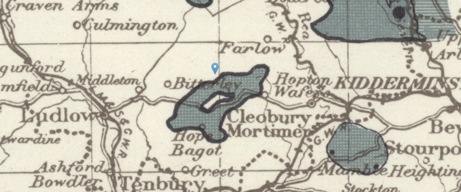 OS Coal and Iron Map Clee Hill