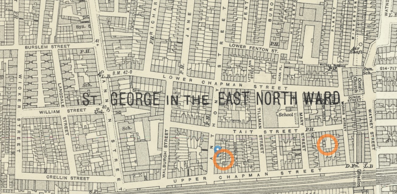OS Map 25 Anthony Street Tait Street