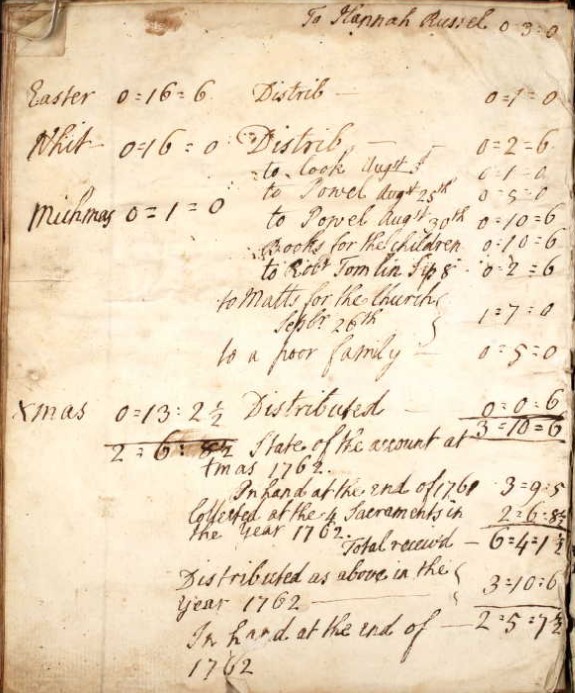 Parish Register Nursling Disb 1762