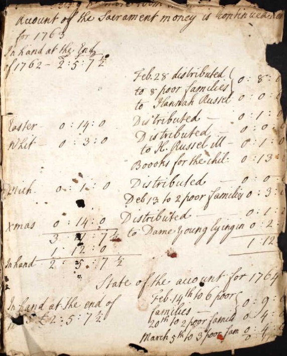 Parish Register Nursling Disb 1763