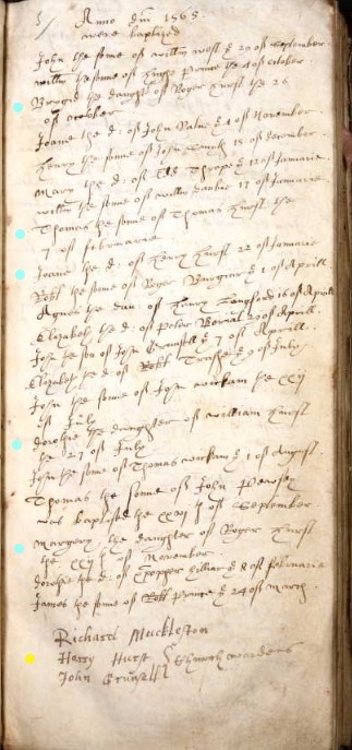 Register of Abbots Ann page 5