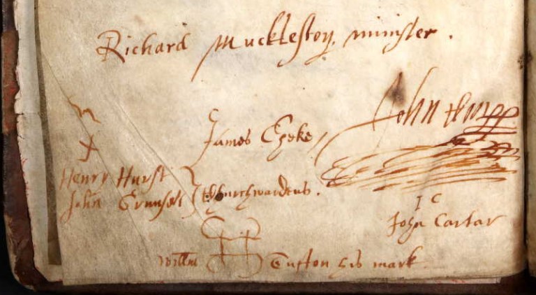 Register of Abbots Ann title page signitures