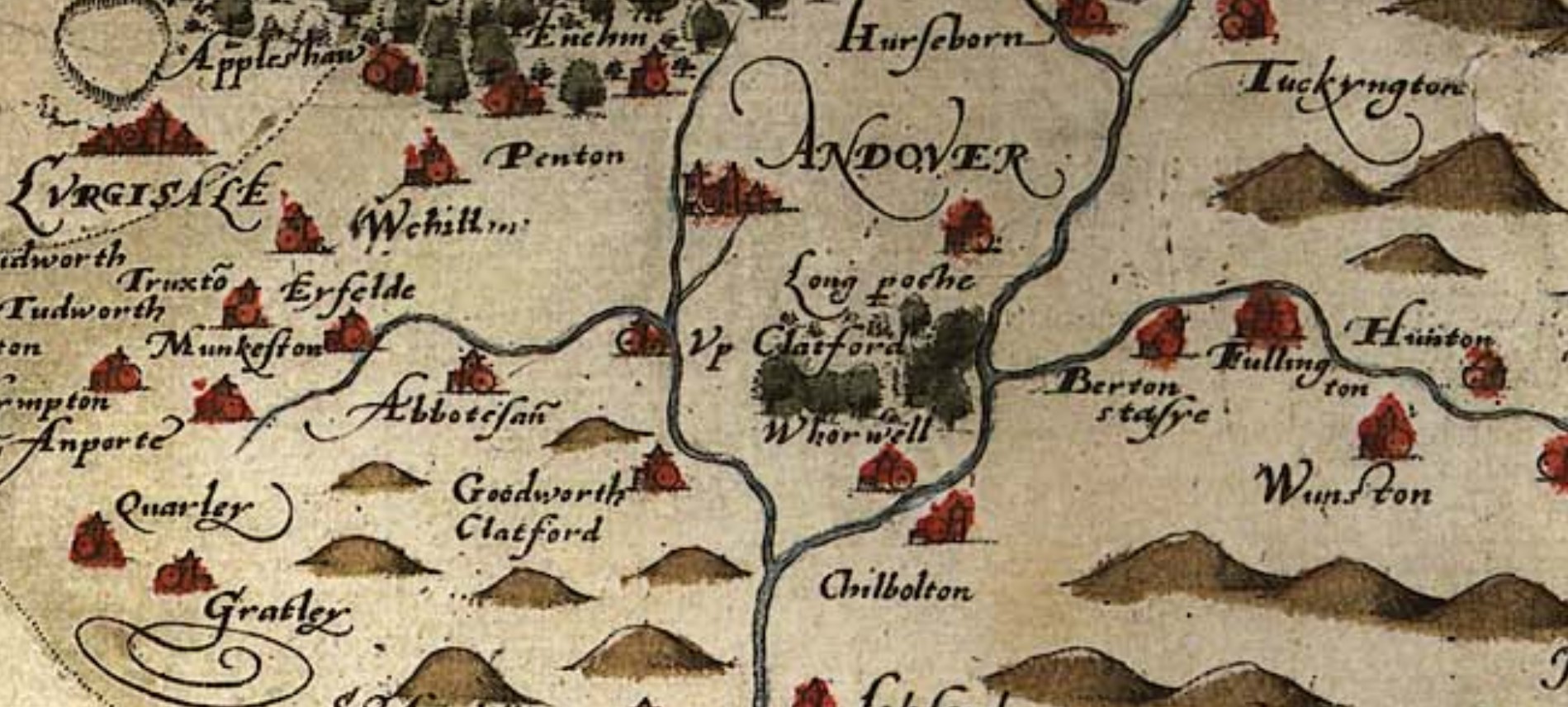 Saxton 1575 Abbotesan and Andover