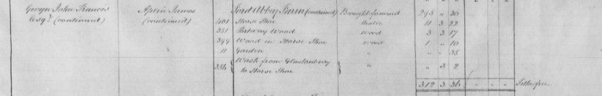 Tithe Apportionment Thorncombe OC James Aplin Forde Abbey Farm 2