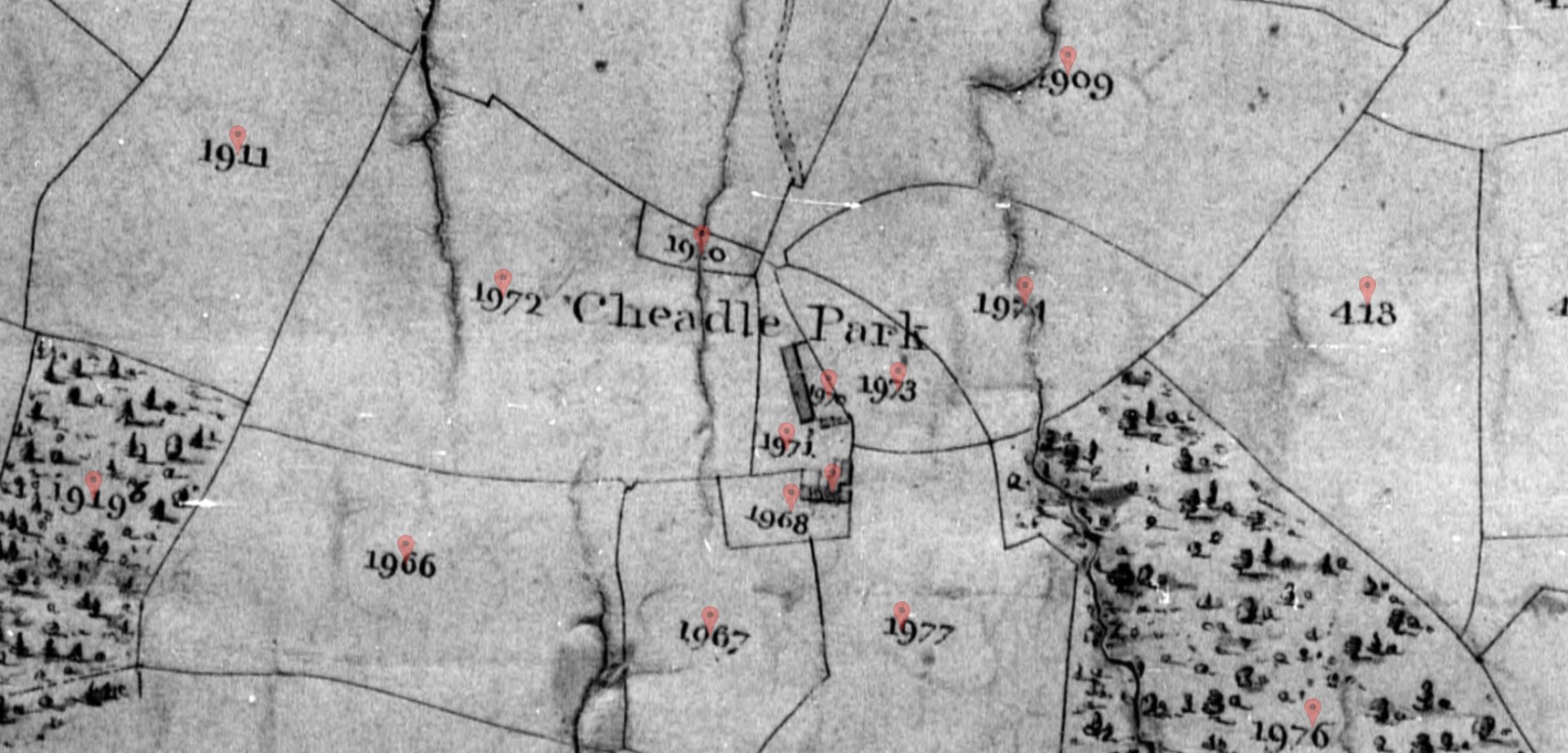 Tithe Map Cheadle Park