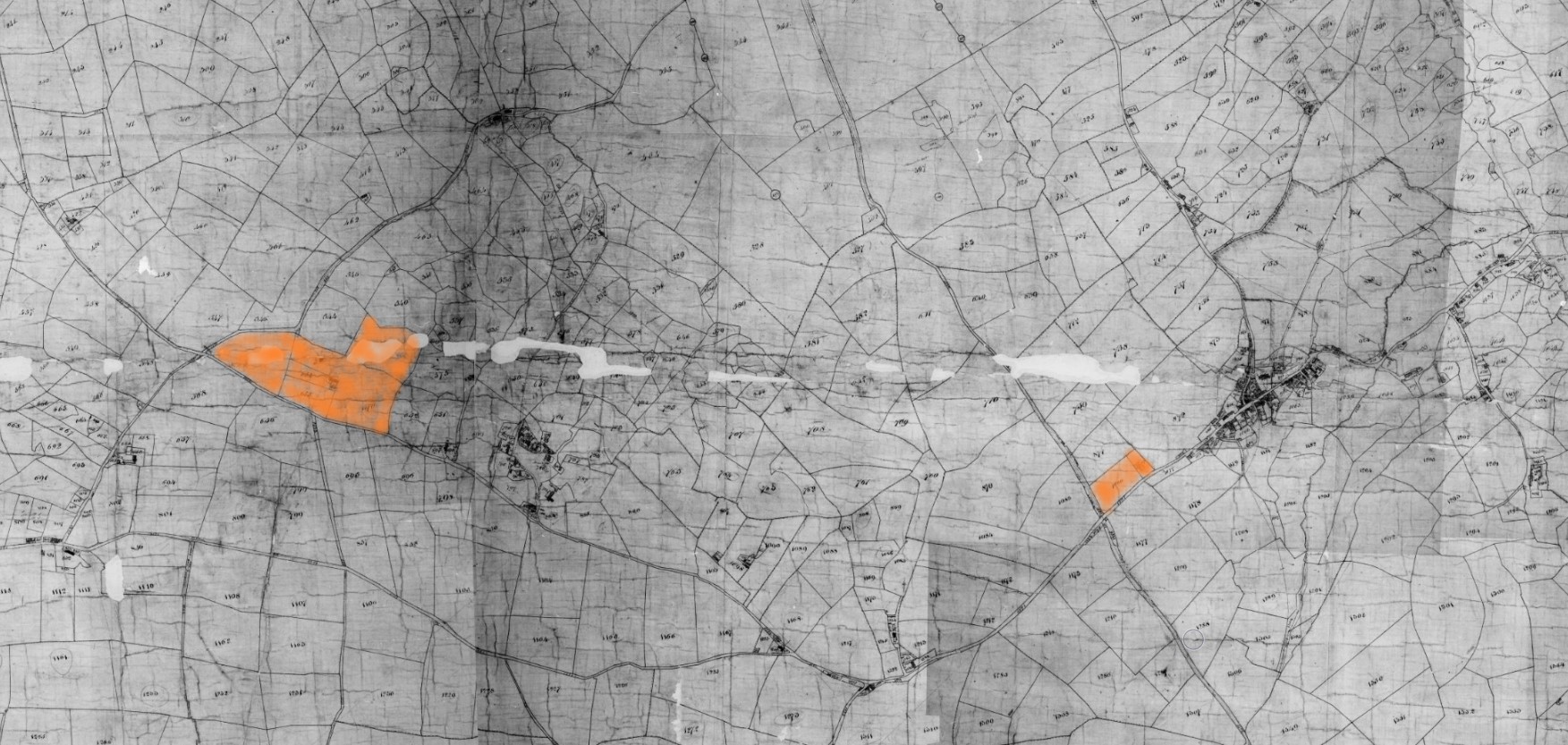 Tithe Map Thorncombe LO George Biddlecombe plots