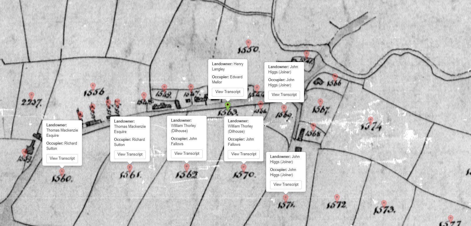 Tithe Map to become Cheadle Park by 1895