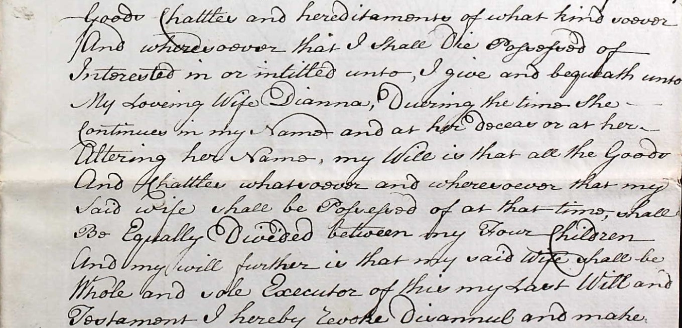 Will of George Biddlecomb of Winsham overview 3