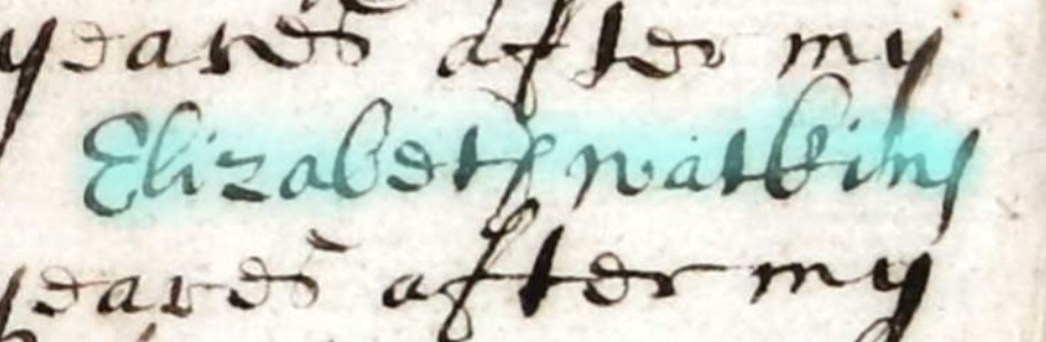 Will of Richard Biddlecomb of Merrytown writing extract part 4