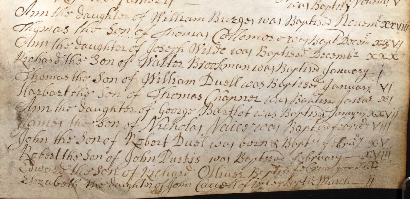 Baptisms Eling 1735 D