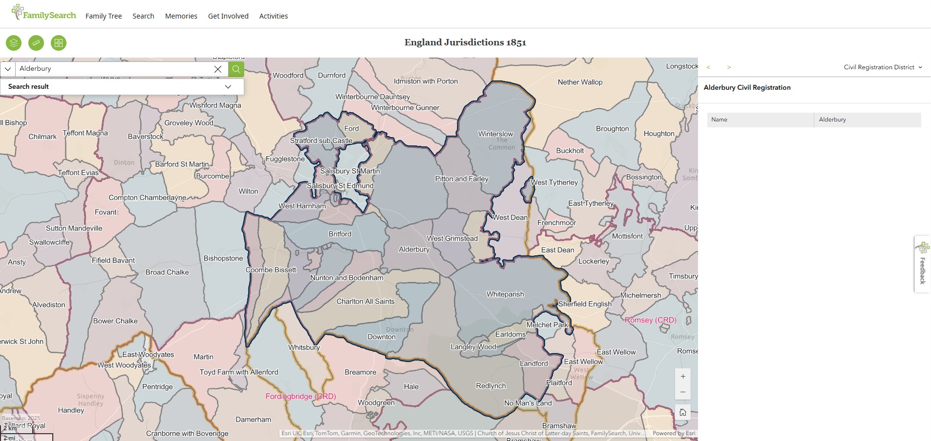 England Jurisdictions 1851 CRD Alderbury 1