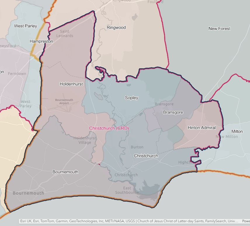 England Jurisdictions 1851 CRD Christchurch 2