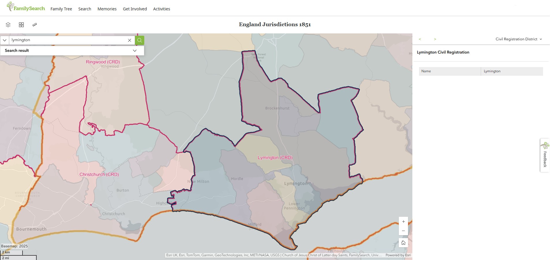 England Jurisdictions 1851 CRD Lymington 1