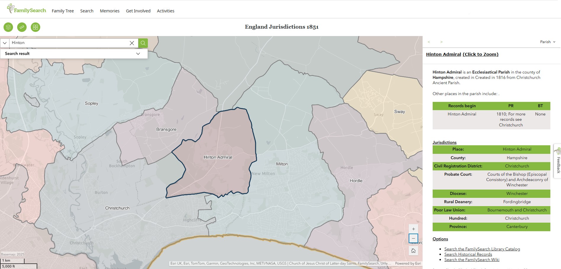 England Jurisdictions 1851 Hinton Admiral 1