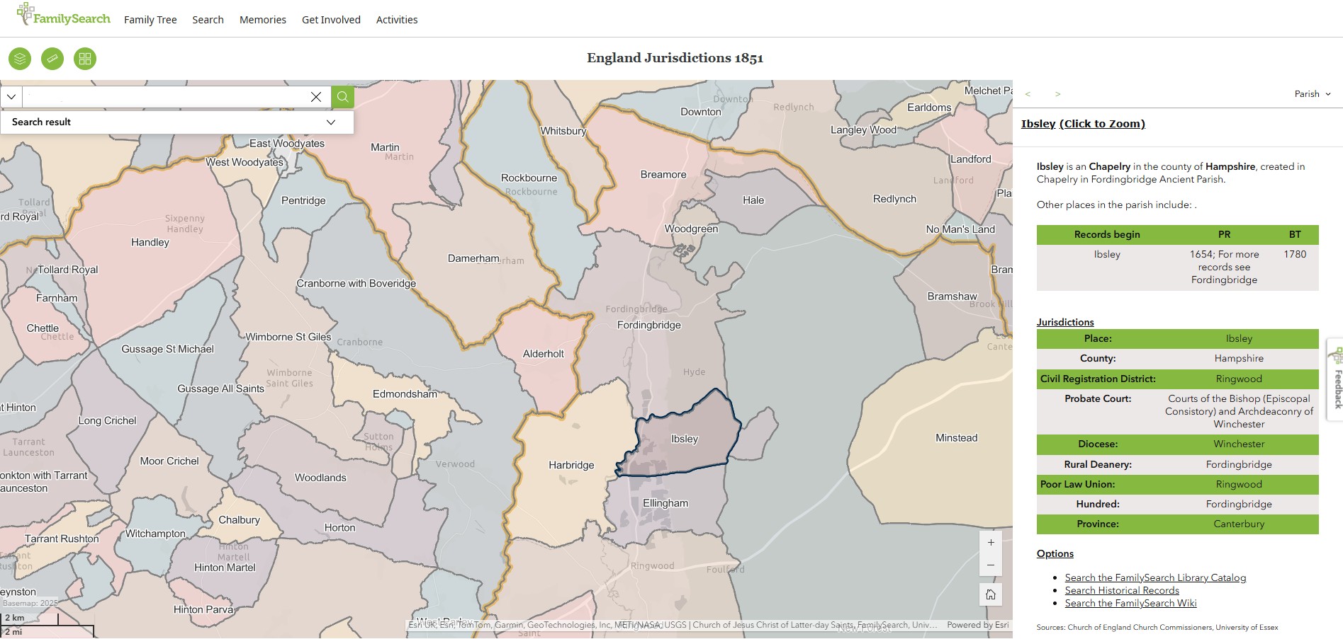 England Jurisdictions 1851 Ibsley 1
