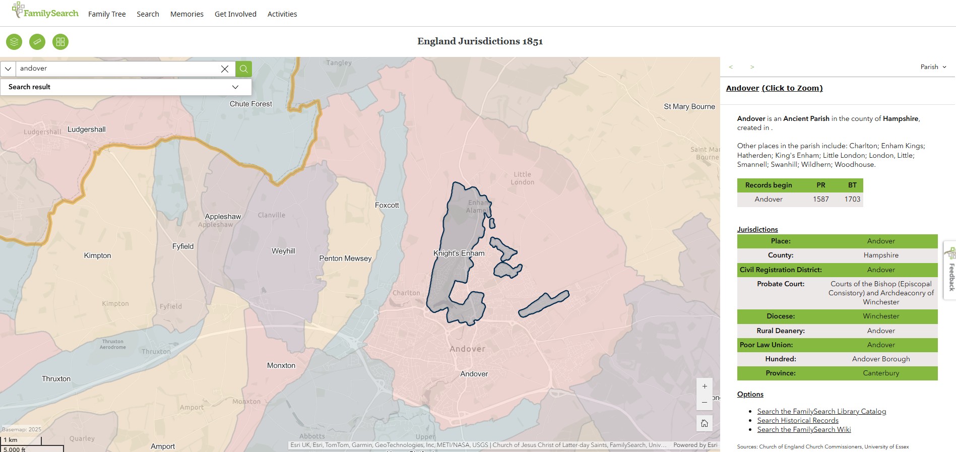 England Jurisdictions 1851 Knights Enham 1