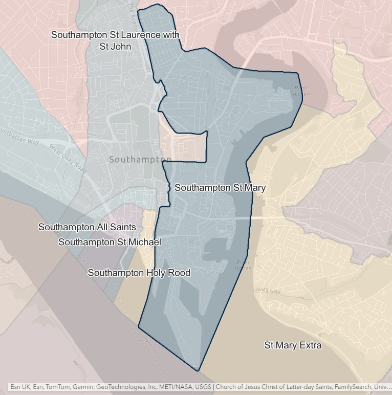 England Jurisdictions 1851 Southampton St Mary 2