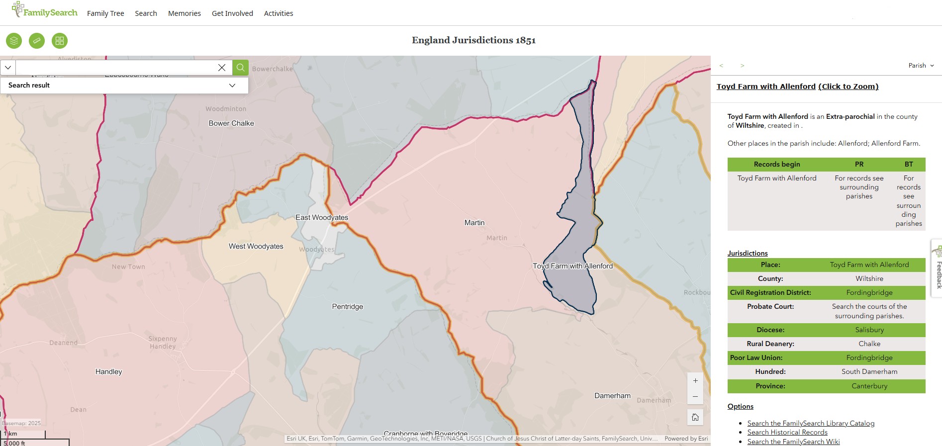 England Jurisdictions 1851 Toyd Farm with Allenford 1