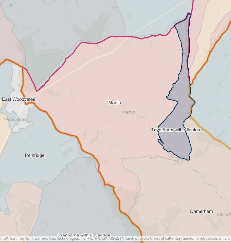 England Jurisdictions 1851 Toyd Farm with Allenford 2
