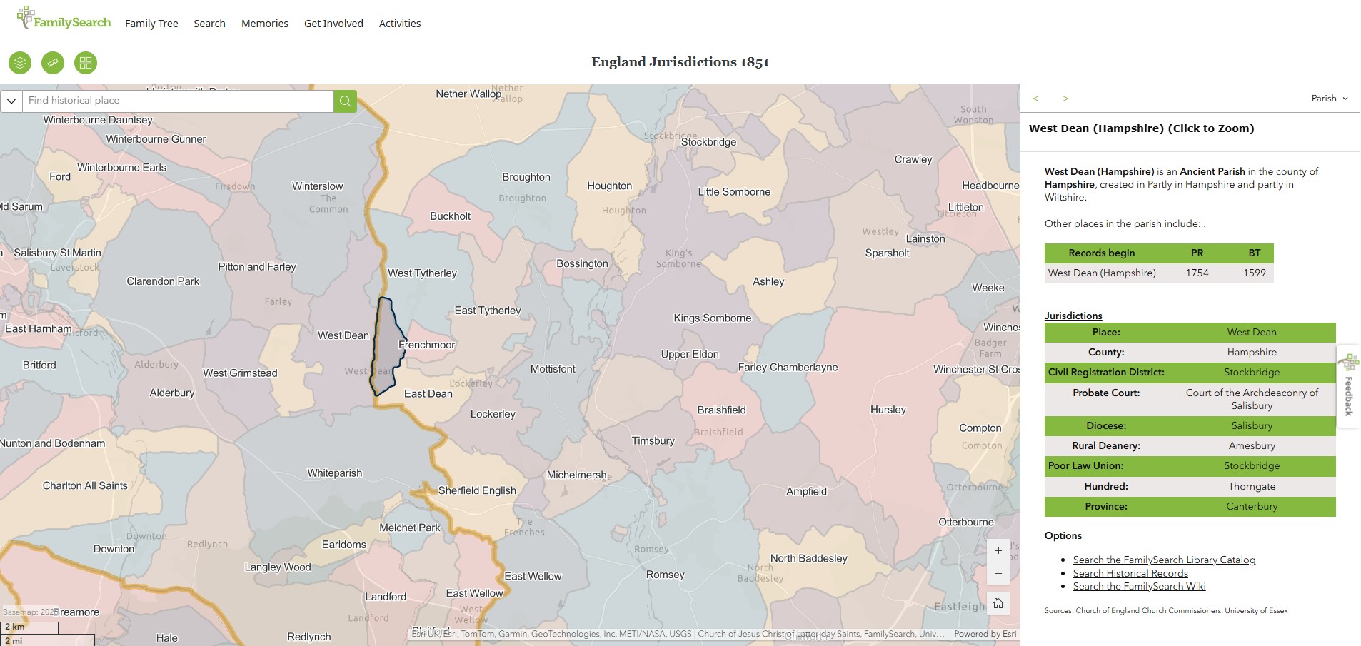 England Jurisdictions 1851 West Dean 3