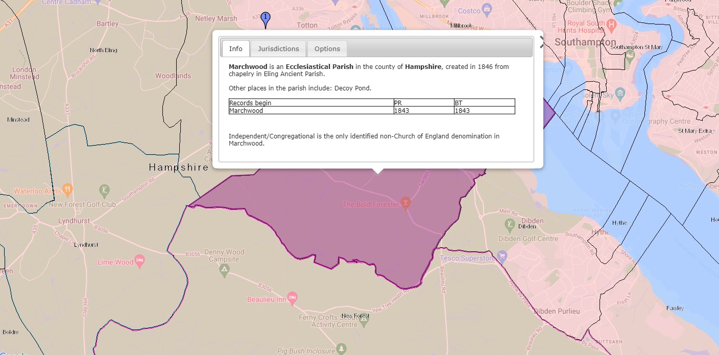 FamilySearch Parish Map Marchwood A