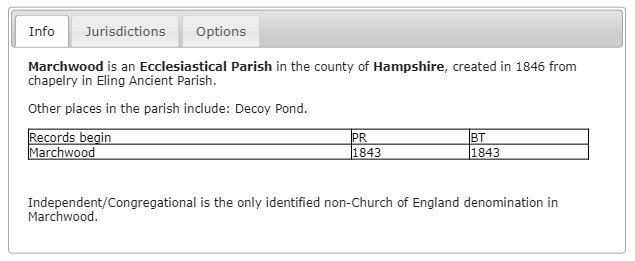 FamilySearch Parish Map Marchwood A1