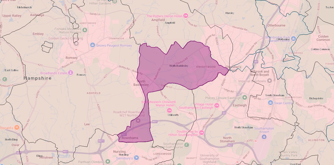 FamilySearch Parish Map North Baddesley