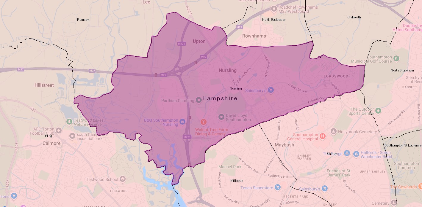 FamilySearch Parish Map Nursling