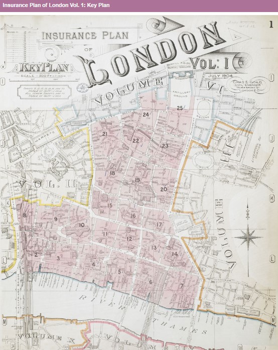 Fire Insurance Maps Key Plan London Vol 1