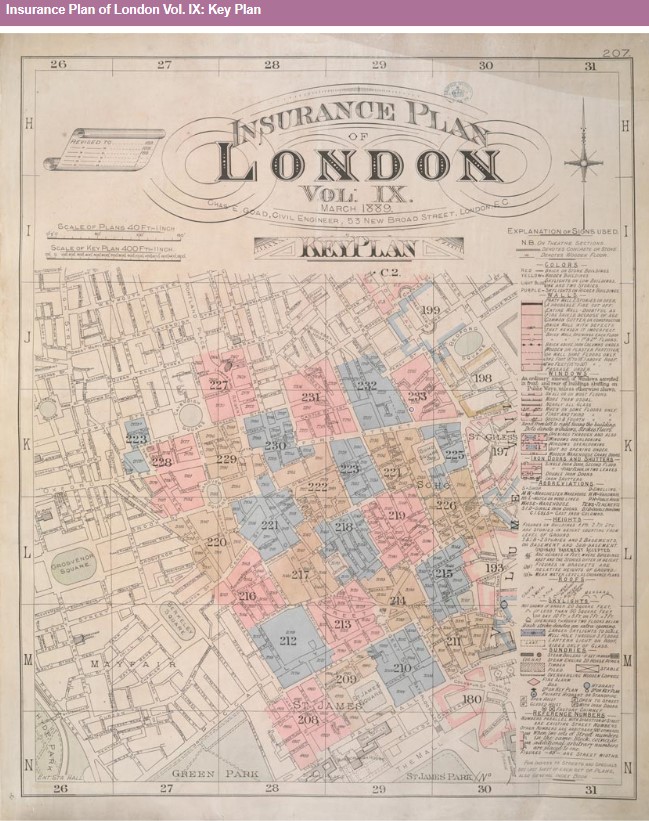 Fire Insurance Maps Key Plan London Vol IX