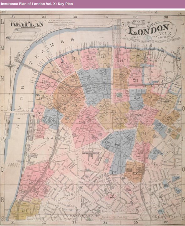 Fire Insurance Maps Key Plan London Vol X
