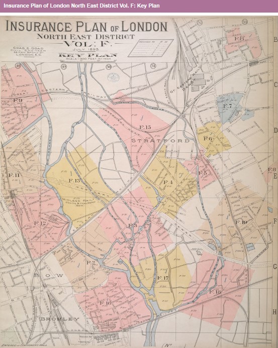Fire Insurance Maps London North East District Key Plan Vol F