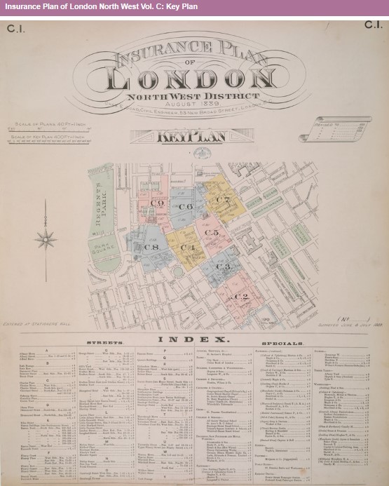 Fire Insurance Maps London North West District Key Plan Vol C