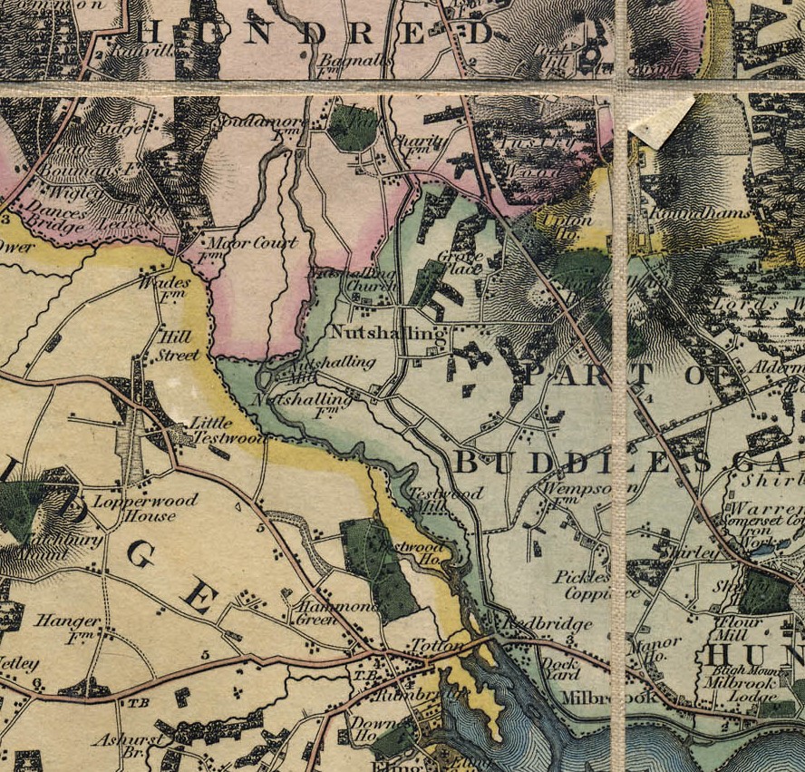 Greenwoods Hampshire 1826 Nursling