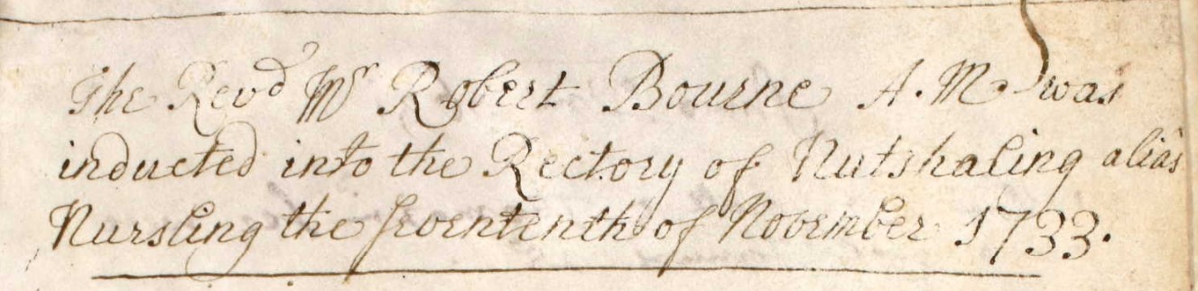 Induction Rev My Robert Bourne 1733