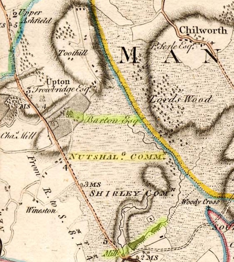 Milne's Map of Hampshire 1791 - Nursling Common Milne's Map of Hampshire 1791 - Nursling Common