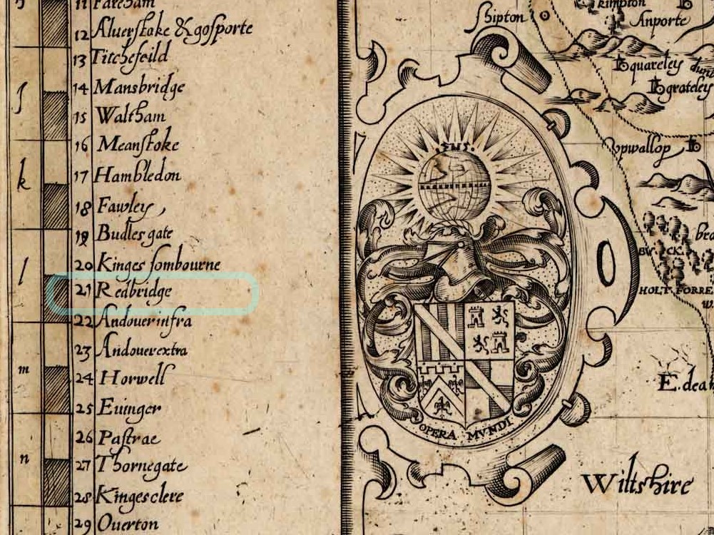 Norden s Hampshire 1595 Hundreds 21 Redbridge