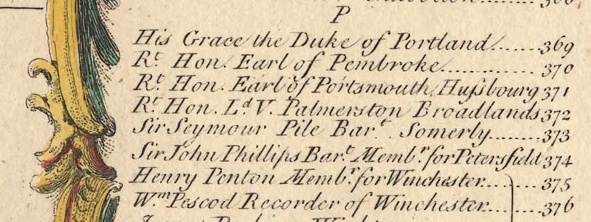 Taylor s Hampshire 1759 Section 73 Gents list P 369 376